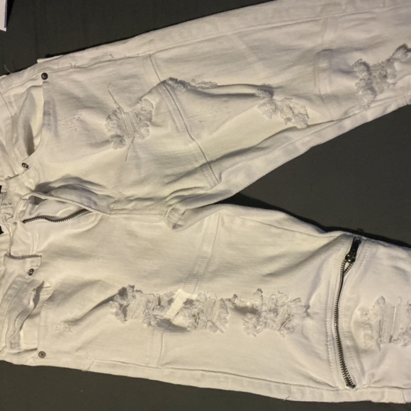 Rue21 White Distressed Men's Skinny Jeans - Picture 4 of 7